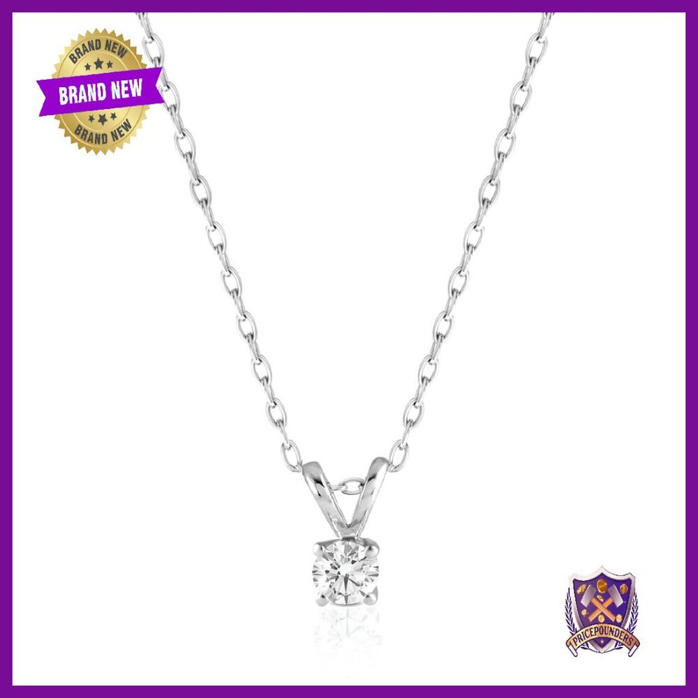 14k Gold 0.25ct Lab Grown Diamond Solitaire Pendant Necklace